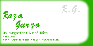 roza gurzo business card